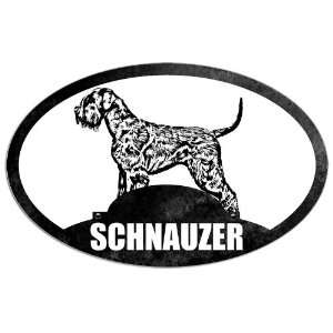  Oval Schnauzer Long Ears (Dog Breed) Sticker Everything 