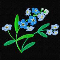 forget me not Machine Embroidery Design