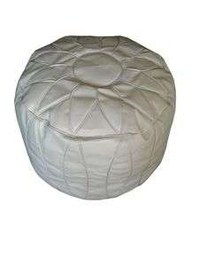 18 H   Moroccan Faux Leather Ottoman Pouf Footstool  