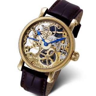 Rougois Mechanique Gold Skeleton Watch RMS33G  