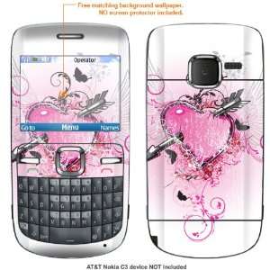  Protective Decal Skin STICKER for AT&T Nokia C3 case cover 