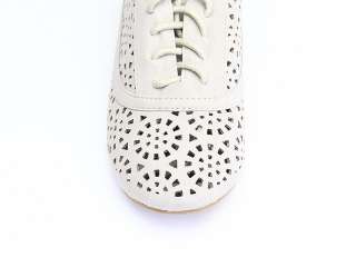   Perforated Ballet Lace OXFORD FLATS Vintage Round Toe Breezy Loafer