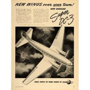  1949 Ad Douglas Super DC3 Commercial Airplane Aircraft 