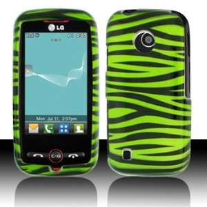 Lg Cosmos Touch Vn270 Accessory   Green Zebra Design Hard Case Proctor 