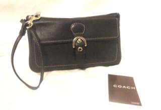 COACH Auth Small Black Leather Wristlet Wallet Purse NWOT!!!  