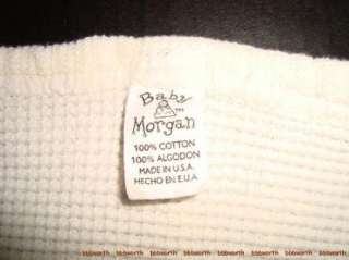 Baby Morgan Cotton Receiving Blanket Off White Cream Thermal Waffle 