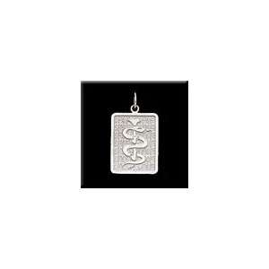 Sterling Silver Oblong Shape Medical ID Pendant with Caduceus Medical 