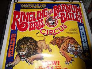 ORIG 1974 RINGLING BROS   BARUM & BAILEY CIRCUS POSTER  