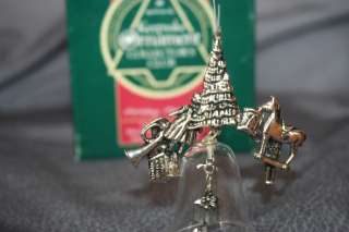Hallmark Christmas Ornament Silve Plated & Crystal Bell  