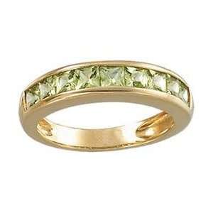  14k Yellow Gold Peridot Channel Band Ring: Everything Else