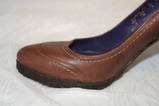 TRUE RELIGION BRAND WOMENS 8 38 BROWN LEATHER PUMPS SHOES HEELS SHOES 
