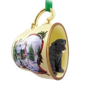   Retriever Christmas Ornament Holiday Scene Tea Cup: Pet Supplies