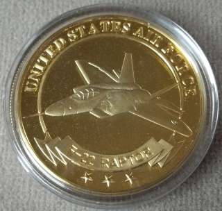 Air Force F 22 Raptor Challenge Coin  