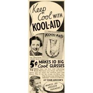  1937 Ad Kool Aid Frozen Suckers Sunshine Drink Sherbet 