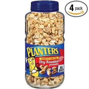Planters Peanuts, Dry Roasted, Lightly Salted, 20 Ounce Packages (Pack 