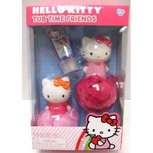 Hello Kitty Tub Time Friends Set   2 Bath Poufs & Body Wash  Toys 