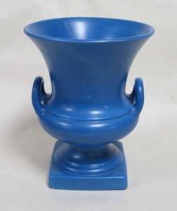 Red Wing Pottery Royal Blue Trophy Vase #871  