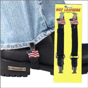  American Flag Hot Leathers Pants / Boot Clips Automotive