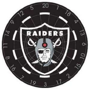   Oakland Raiders 18in Bristle Dart Board  Game Room: Sports & Outdoors
