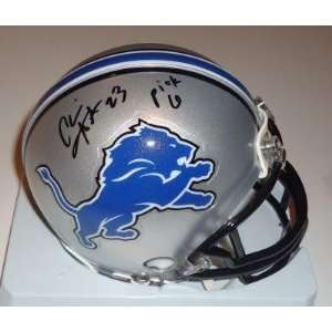  CHRIS HOUSTON signed *DETROIT LIONS* mini helmet W/COA 