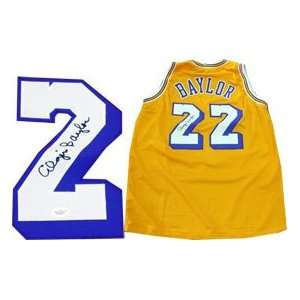  Elgin Baylor Autographed Los Angeles Lakers Jersey: Sports 