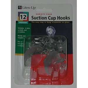    24 (12 x2) Variety Pack Suction Cup Hooks