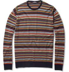 John Smedley Biker Striped Wool Sweater