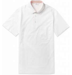   Polos  Short sleeve polos  Contrast Placket Cotton Polo Shirt