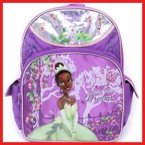 Princess Tiana & Frog School Backpack Bag Violet  16 L  