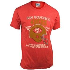San Francisco 49ers Mens Retro Vintage T Shirt:  Sports 