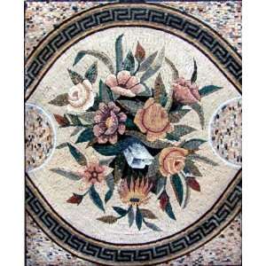   40x48 Flower Mosaic Art Tile Stone Floor Inlay Wall: Everything Else