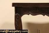  Country French dining table was hand carved about 1920 of fine 