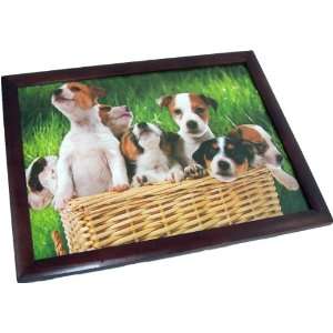    Puppies in a Basket Bean Bag Cushioned Lap Tray
