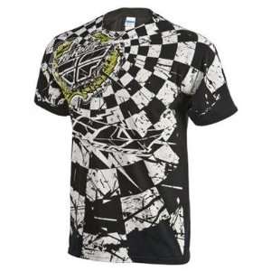  Fly Racing Chex T Shirt , Color: Black, Size: 2XL XF360 