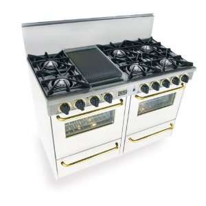   Grill All Gas Range With 2 Standard Ovens And Continuous Top Grates