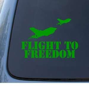   TO FREEDOM   Military Vinyl Decal Sticker #1324  Vinyl Color Green