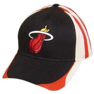  NBA MIAMI HEAT BLACK RED WHITE COTTON VELCRO HAT CAP 