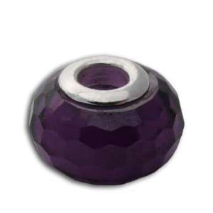  Faceted Crown Chakra Purple Bead Troll Pandora Compatible 