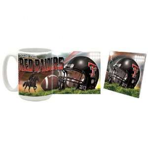  Texas Tech Red Raiders Stadium Mug and Coaster Set: Sports 