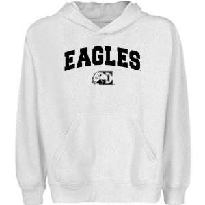   Eastern Michigan Eagles Youth White Logo Arch Pullover Hoody: Sports