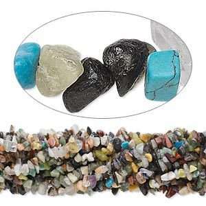 Assorted Chip Beads~a mix of natural, dyed and manmade gemstones