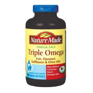  Nature Made Triple Omega 3 6 9   Fish, Flaxseed, Safflower 