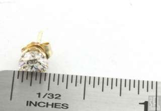 EGL CERTIFIED 14K GOLD 1.20CT DIAMOND STUD EARRINGS $6,200 RETAIL 