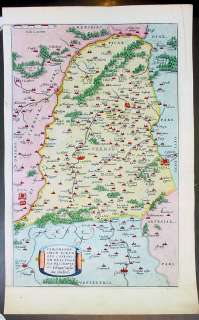 1572 Ortelius Map Bohain en Vermandois, Picardy, France  