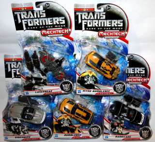 Transformers 3 Mechtech Deluxe Laserbeak Sideswipe Barricade Nitro 
