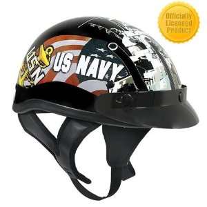 Outlaw T 70 Glossy Officially Licensed US Navy Half Helmet 