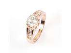 Engagement 18K GP Ring Clear Swarovski Crystals R584G  