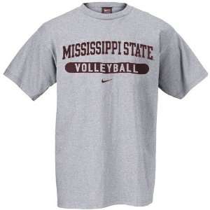 Nike Mississippi State Bulldogs Ash Volleyball T shirt  