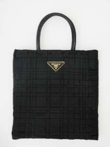 PRADA Black Tessuto Weave Tote Handbag Shoulder Bag NWT  