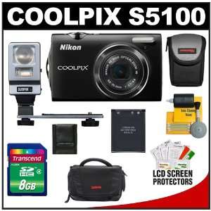  Nikon Coolpix S5100 Digital Camera (Black) with 8GB Card 
